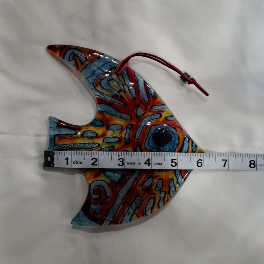 Egyptian Hand Blown Glass Fish Suncatcher/Ornament - Picture 2 of 5